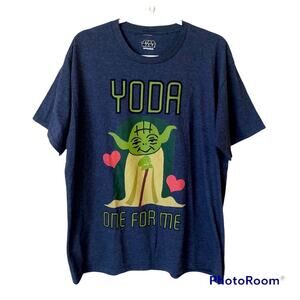 Star Wars Yoda T-Shirt Women’s Size XL Gray Short Sleeve Graphic Cotton Casual